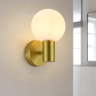 Moderne badkamer wandlamp goud, Amer, IP44