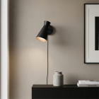 Moderne wandlamp zwart, Steve, met schakelaar