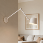 Moderne wandlamp wit, Rinke, met schakelaar