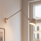 Moderne wandlamp wit, Rinke, met schakelaar