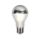 Dimbare E27 kopspiegel LED lamp Malik, zilver, A60, 4,8W, 2700K, IP44