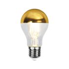 Dimbare E27 kopspiegel LED lamp Malik, goud, A60, 4,8W, 2700K, IP44