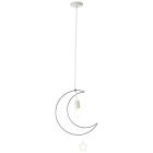 Blauwe kinder hanglamp Razia, Metaal