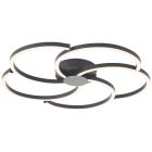 Design plafondlamp zwart, Somia, 32W, 3000K LED, 3-staps dimbaar