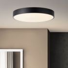 Moderne plafonnière zwart, Asude, 60W, warm tot koud wit verstelbare LED, met afstandsbediening