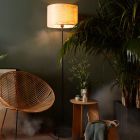 Houten vloerlamp beige, Enna, met schakelaar