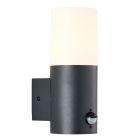 Moderne buiten wandlamp met bewegingssensor antraciet, Quenten, IP44
