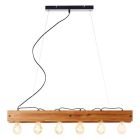Houten hanglamp bruin, Rasha