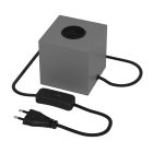 Kubus tafelarmatuur, grijs, E27 fitting