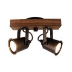 Zwarte plafondspot Clazina, metaal, vintage