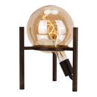 Zwarte tafellamp Alvin, metaal, retro