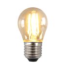 Dimbare Olucia E27 LED lamp, P45, 4W, Amber glas, 2200K