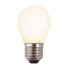 Dimbare Olucia E27 LED lamp, P45, 3W, Wit glas, 2700k