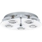 Chromen moderne plafonnière glas, Lusie