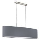 Grijze moderne hanglamp stof, Abano