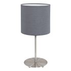 Grijze moderne tafellamp stof, Abano, met schakelaar