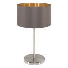 Bruine moderne tafellamp stof, Terme, met schakelaar