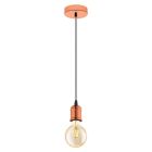 Stalen hanglamp Christel koper