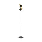 Zwarte moderne vloerlamp, Oscar, staal