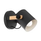 Zwarte moderne wandlamp, Kaspar, staal