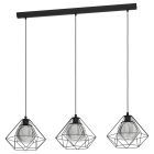 Zwarte industriële hanglamp staal, Yuen