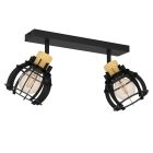 Zwarte retro plafondspot aluminium, Redouan