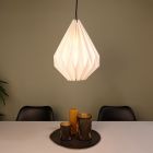 Papieren hanglamp wit, Leco