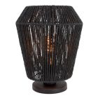 Papieren tafellamp zwart, Caine, met schakelaar