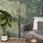 Bruine vintage vloerlamp staal, Tjitte, met schakelaar