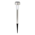 Zilveren prikspot rvs, Zora, 0,5W, 3000K LED, IP44, met schakelaar