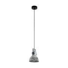 Grijze industriële hanglamp staal, Angelina