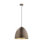 Bruine retro hanglamp staal, Ajay