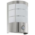 Zilveren buiten wandlamp met bewegingssensor rvs, Aartje, IP44