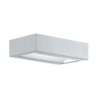 Zilveren moderne buitenlamp, Simen, rvs, 4w 3000K (warm wit) LED