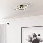 Zwarte moderne plafondlamp kunststof, Xam, 19,5W, white switch LED