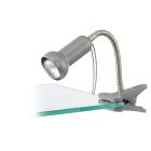 Zilveren klemlamp Okko, staal