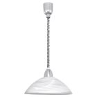 Witte klassieke hanglamp glas, Brandon