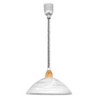 Witte klassieke hanglamp glas, Brandon