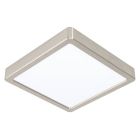 Nikkelen smart plafondlamp kunststof, Geraldo, 16,5W, warm tot koud wit verstelbare LED, IP44
