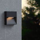 Zwarte moderne buitenlamp aluminium, Lamar, 4,8W, warm tot koud wit verstelbare LED, IP65