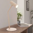 Beige moderne bureaulamp staal, Vahid, met schakelaar