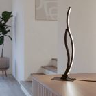 Zwarte design tafellamp staal, Tevin, 12W, 4000K LED, met schakelaar