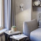 Witte wandlamp kunststof, Obbe, 3,8W, 3000K LED, met schakelaar