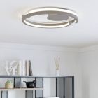 Bruine moderne plafonnière kunststof, Madhvi, 20W, warm tot koud wit verstelbare LED, met afstandsbediening