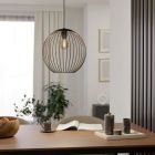 Koperen industriële hanglamp staal, Aage