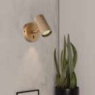Messing moderne wandspot aluminium, Vikram, met schakelaar