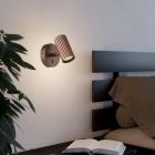 Bronzen moderne wandspot aluminium, Vikram, met schakelaar