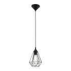 Zwarte industriële hanglamp metaal, Costel