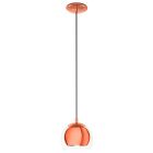 Koperen design hanglamp glas, Iroma