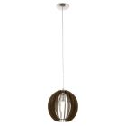 Bruine landelijke hanglamp hout, Bergama